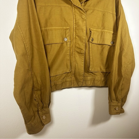 Pilcro X Anthropologie Utility Bomber Jacket Camel Tan Size Large capsule - Picture 10 of 15